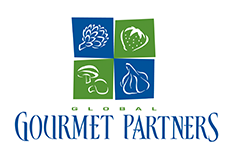 A logo of global gourmet partners